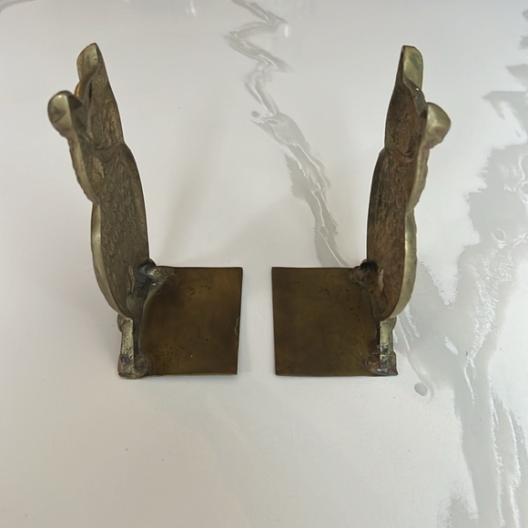 Vintage Pair of Brass Owl Bookends - Picture 4 of 11